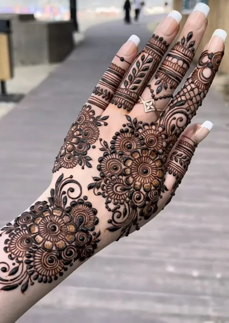 Modern Full Hand Mehndi Design idea