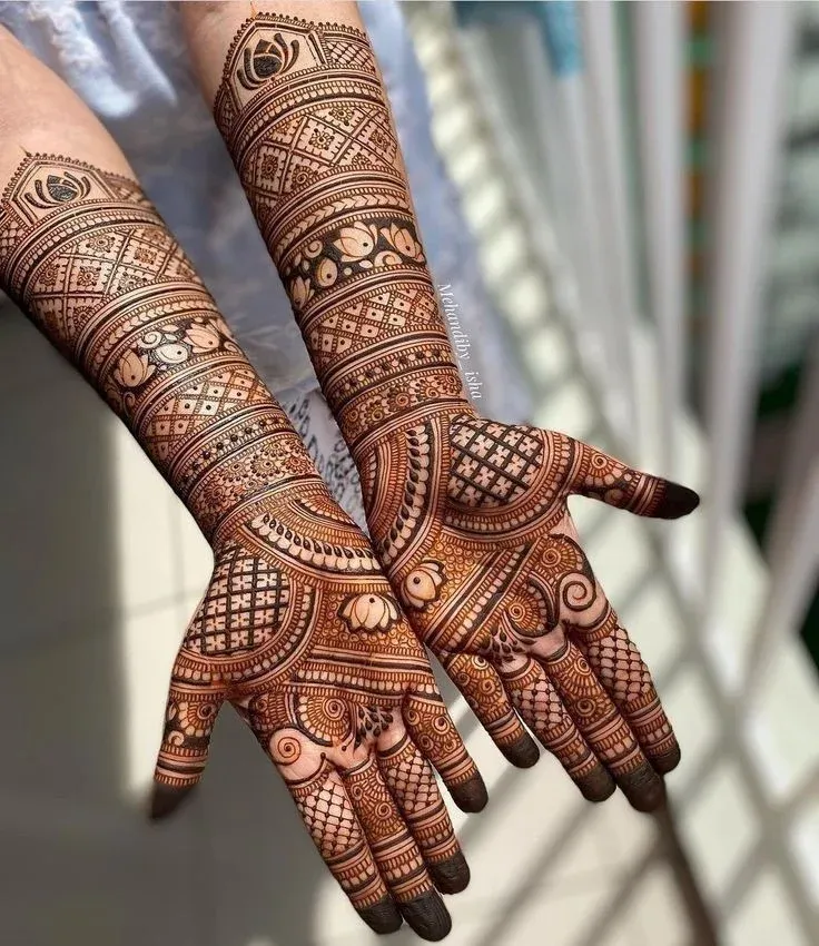Modern Full Hand Mehndi Design idea