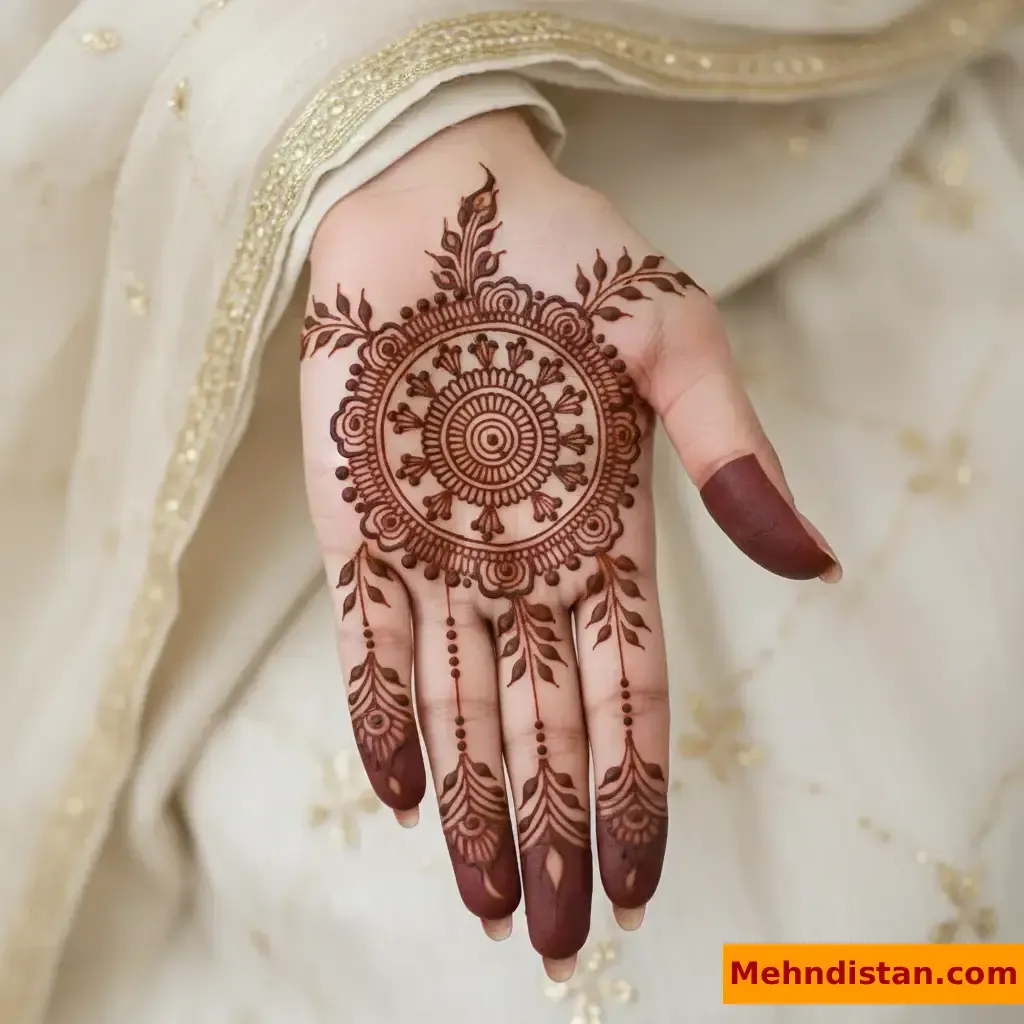 Pakistani Tikki Mehndi Design idea