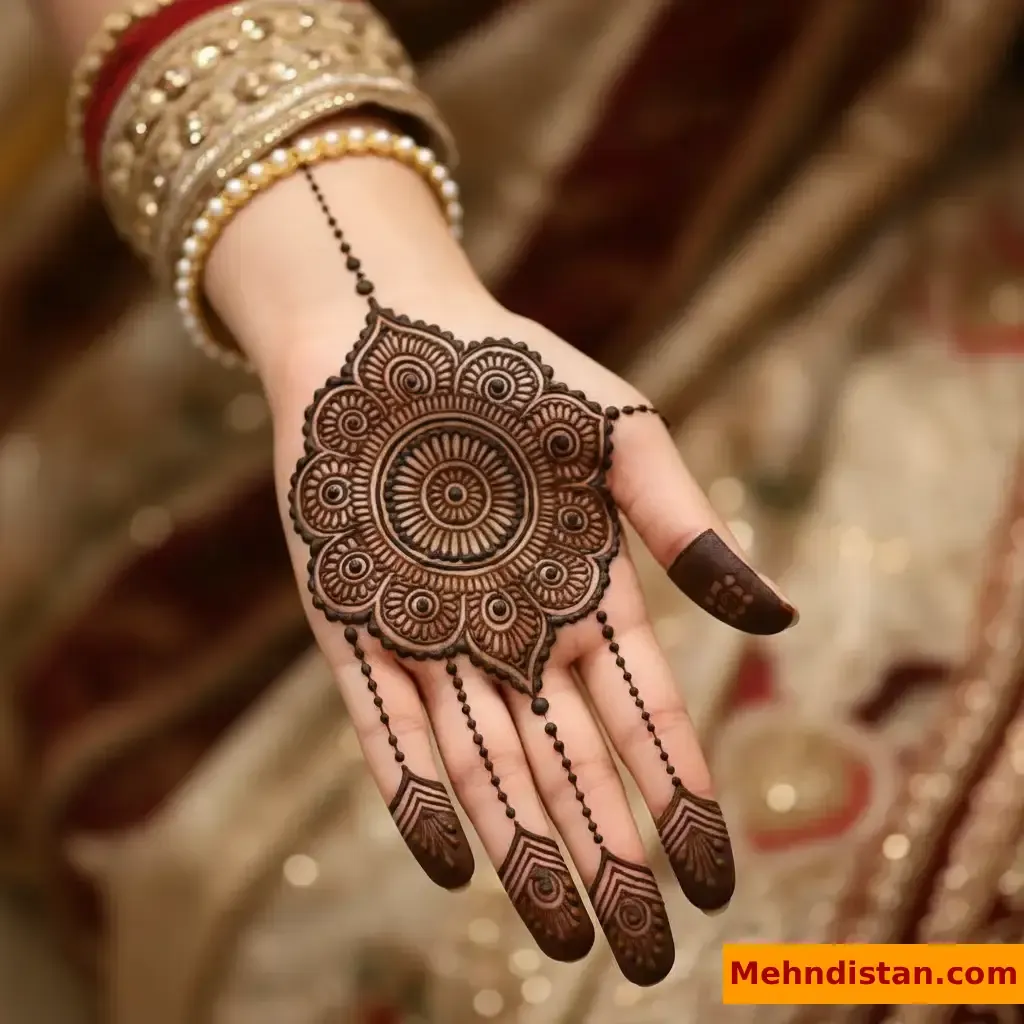 Pakistani Tikki Mehndi Design idea