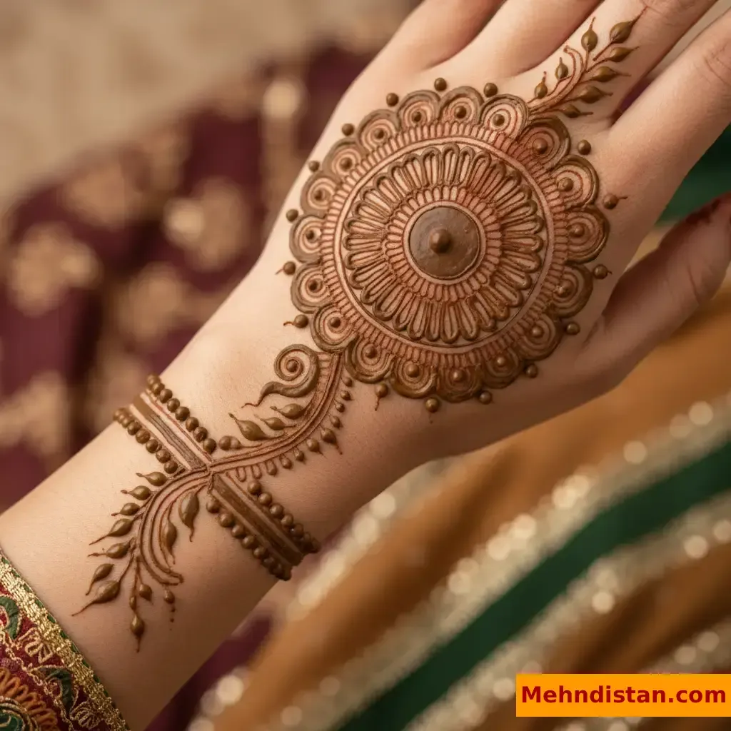 Pakistani Tikki Mehndi Design idea