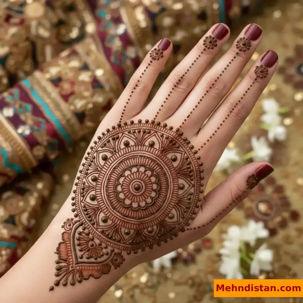 Pakistani Tikki Mehndi Design idea