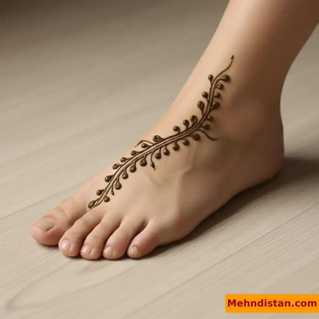 Stylish Foot Mehndi Design idea