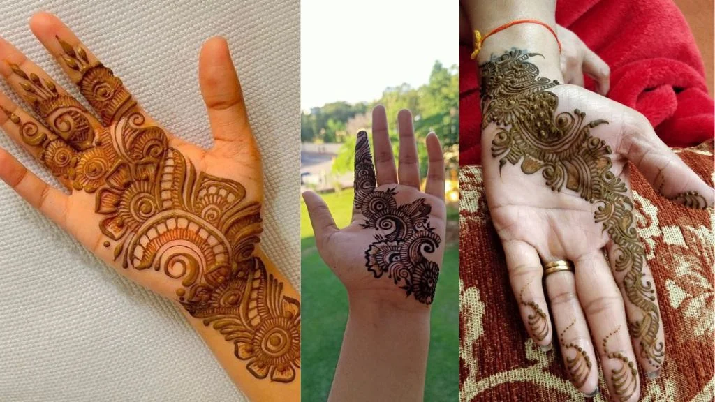 Front Hand Simple Mehndi Design: