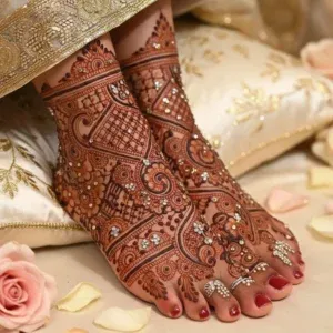 Bridal Mehndi Designs for Foot and Legs idea