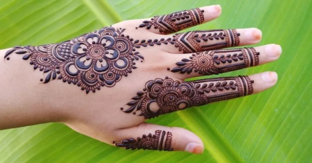 One Side Mehndi Design idea