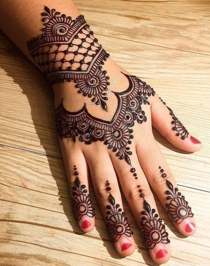 Simple Mehndi Designs for Kids idea