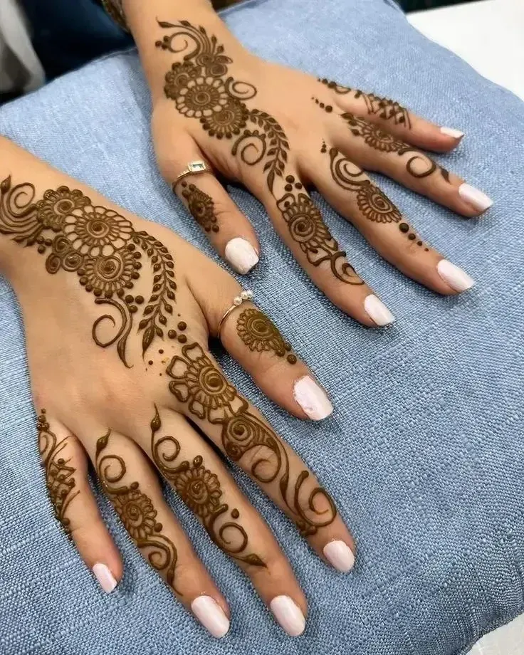 Back Hand Bharwa Mehndi Design idea