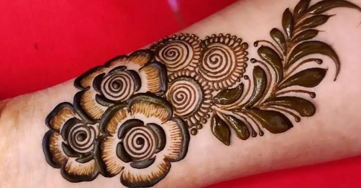 One Side Mehndi Design idea