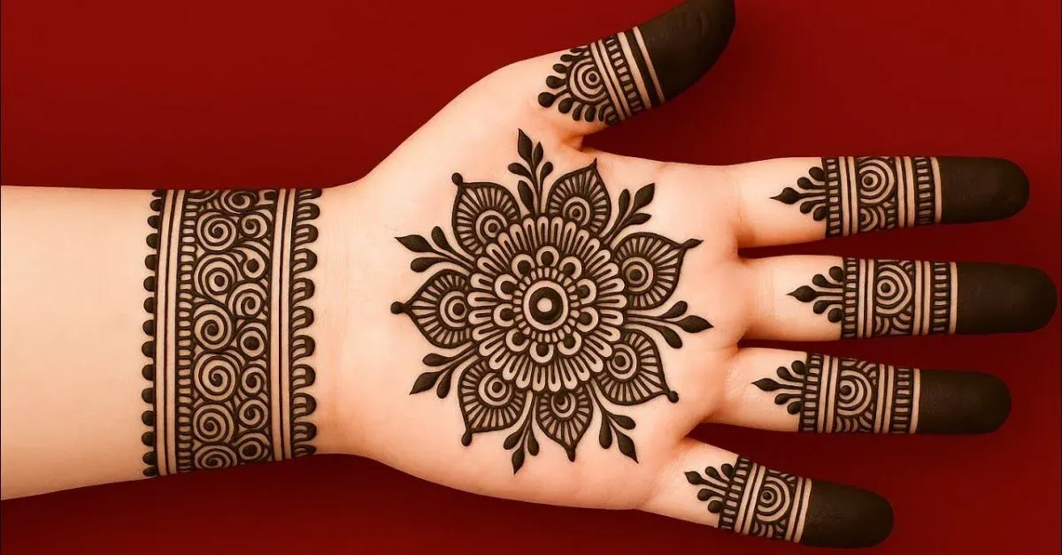 Modern Cute Mehndi Design idea