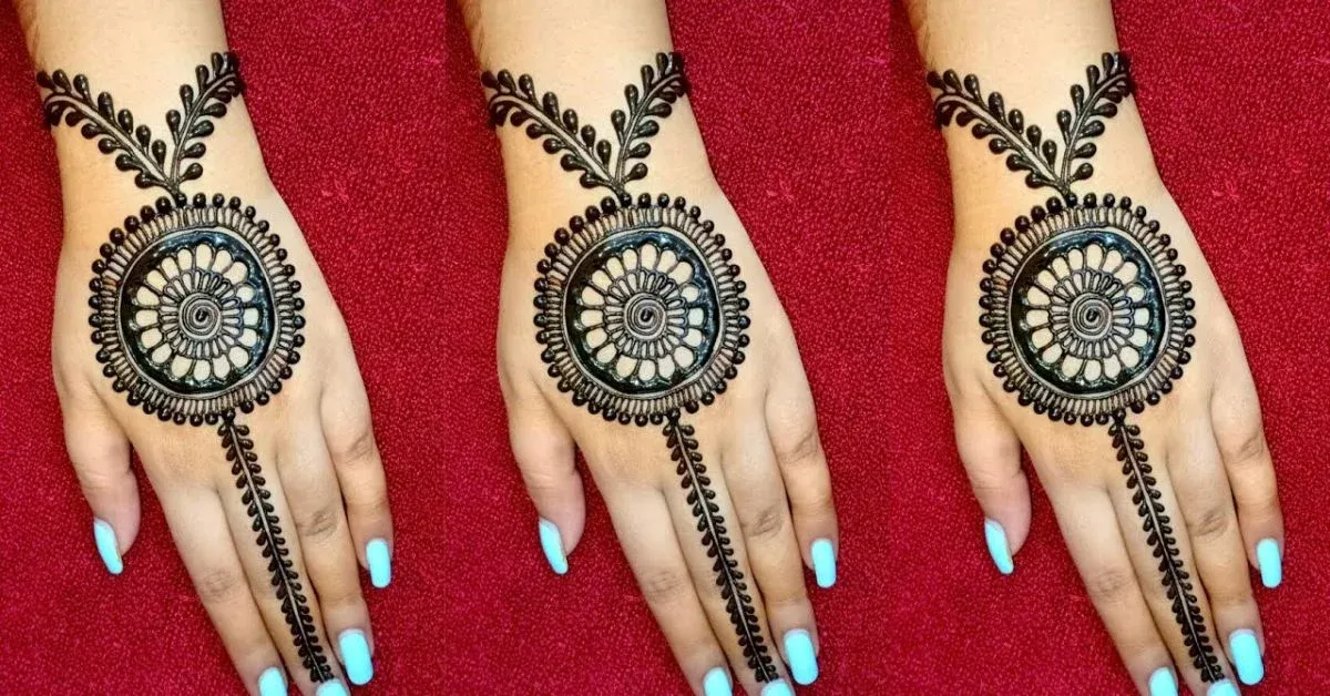 Modern Cute Mehndi Design idea