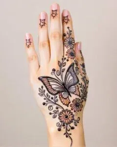 Butterfly Mehndi Design idea