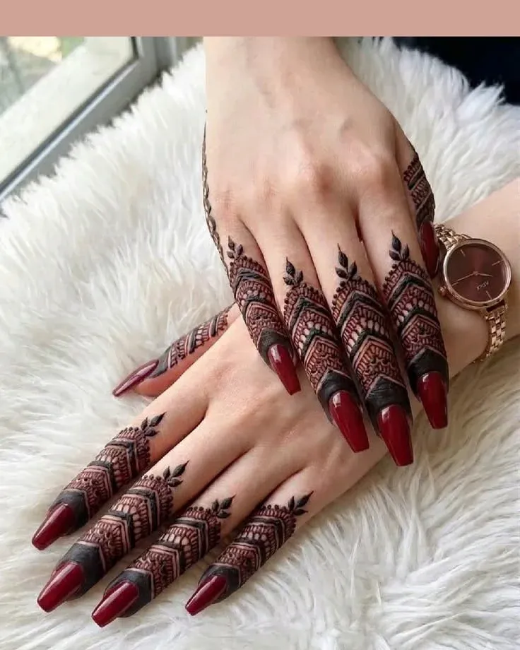 Floral Mehndi Design for Front Hand idea