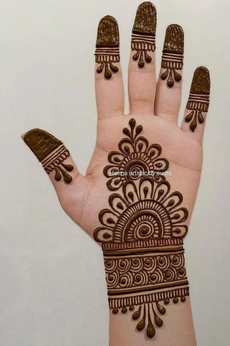 Simple Mehndi Designs for Kids idea
