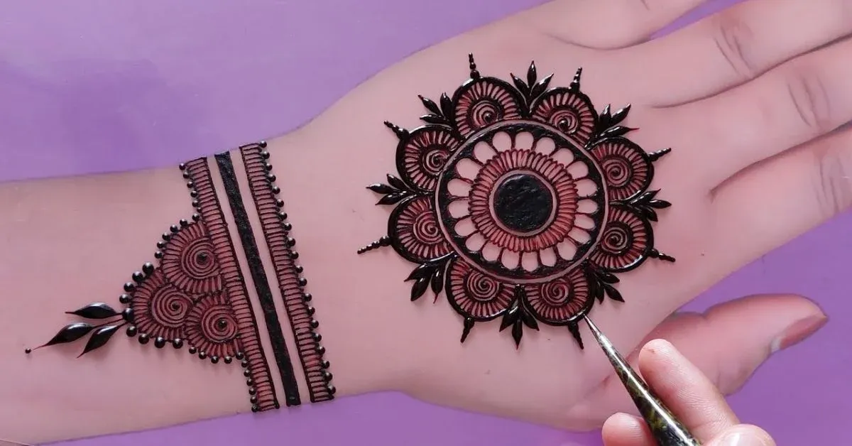 Pakistani Tikki Mehndi Design idea