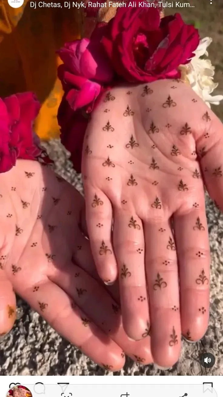 Floral Mehndi Design for Front Hand idea