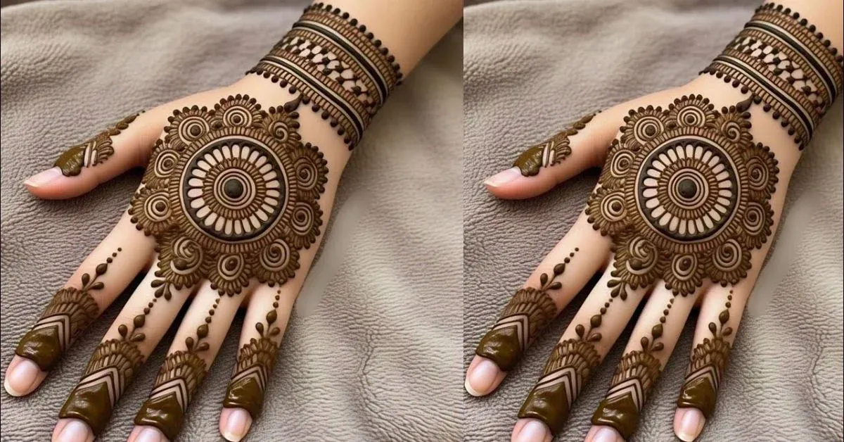 Pakistani Tikki Mehndi Design idea