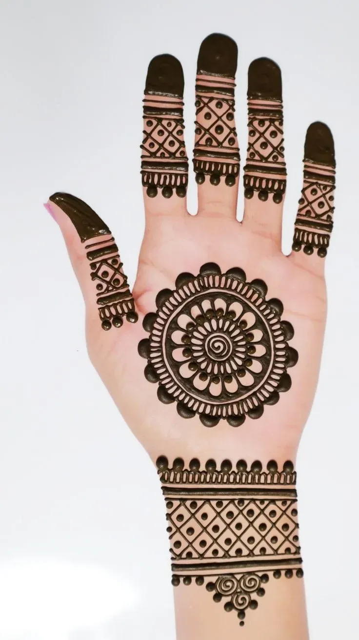 Royal Front Hand Mehndi Design idea