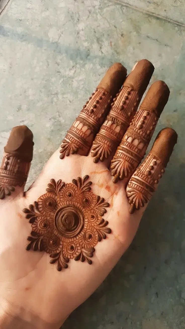 Royal Front Hand Mehndi Design idea