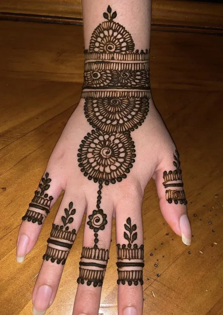 Simple Mehndi Designs for Kids idea