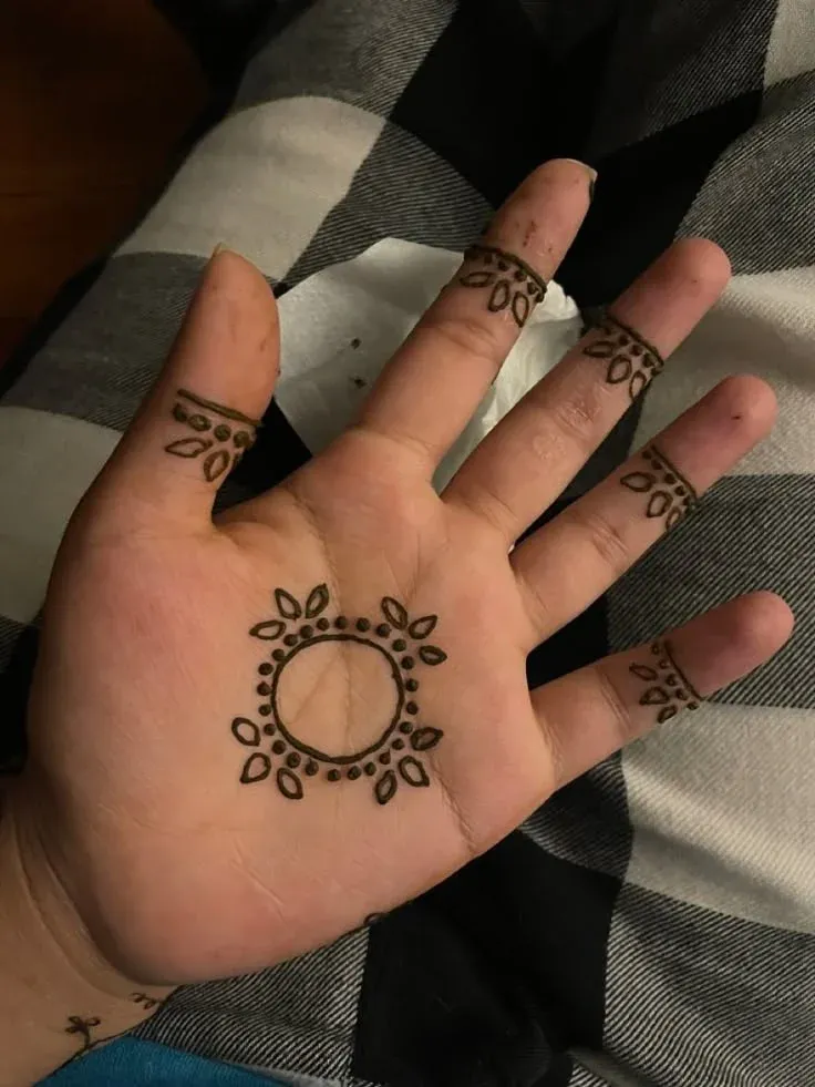 Simple Mehndi Designs for Kids idea