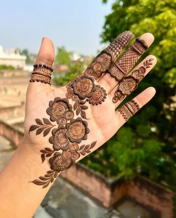 Royal Front Hand Mehndi Design idea