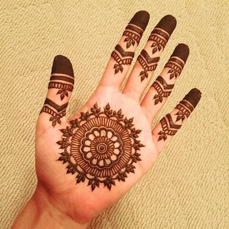 Simple Mehndi Designs for Kids idea