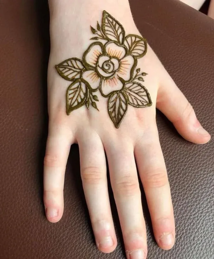 Simple Mehndi Designs for Kids idea