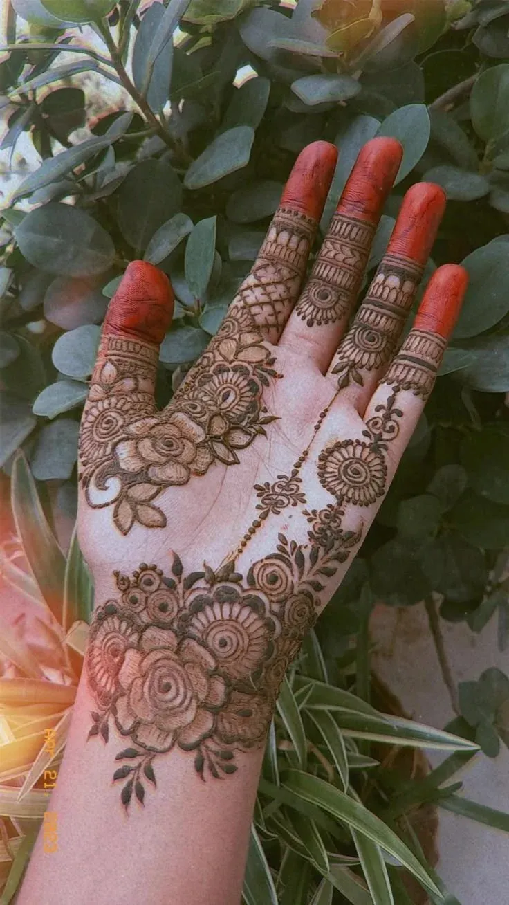 Royal Front Hand Mehndi Design idea