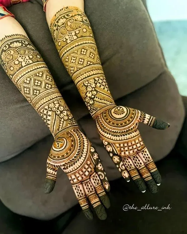Modern Full Hand Mehndi Design idea
