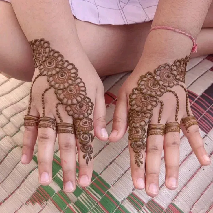 Simple Mehndi Designs for Kids idea