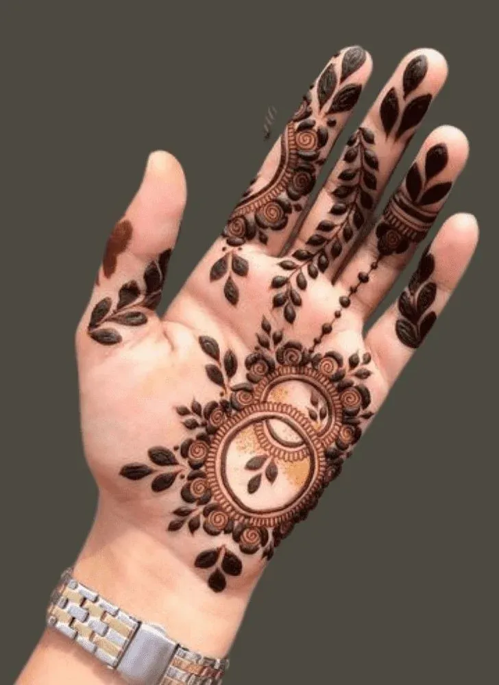 Royal Front Hand Mehndi Design idea