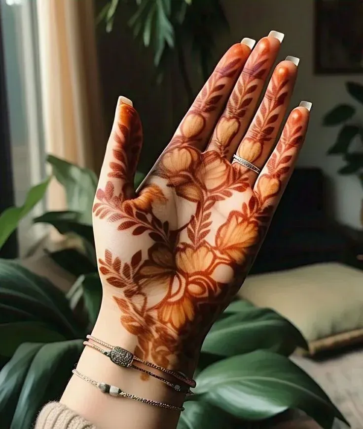 Royal Front Hand Mehndi Design idea