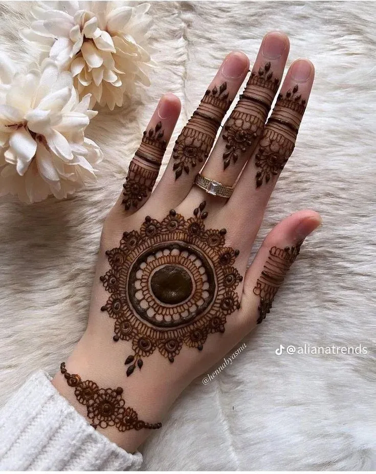 Simple Mehndi Designs for Kids idea