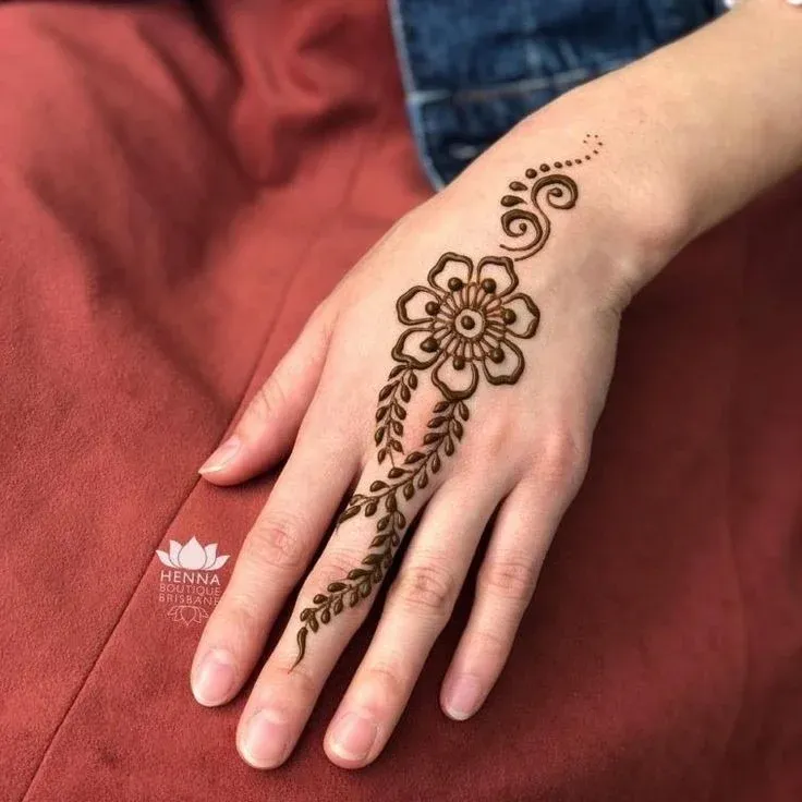 Simple Mehndi Designs for Kids idea