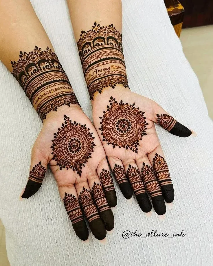 Royal Front Hand Mehndi Design idea