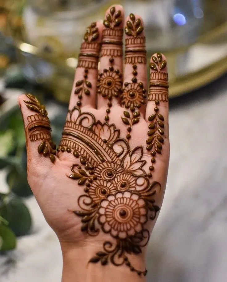 Royal Front Hand Mehndi Design idea