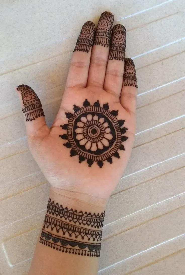 Royal Front Hand Mehndi Design idea