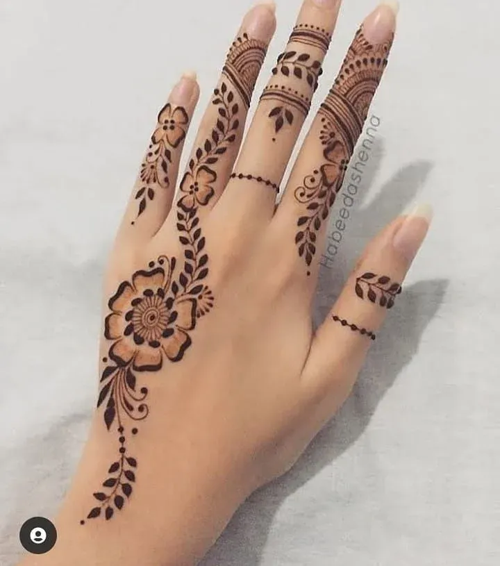 Finger Mehndi Design idea