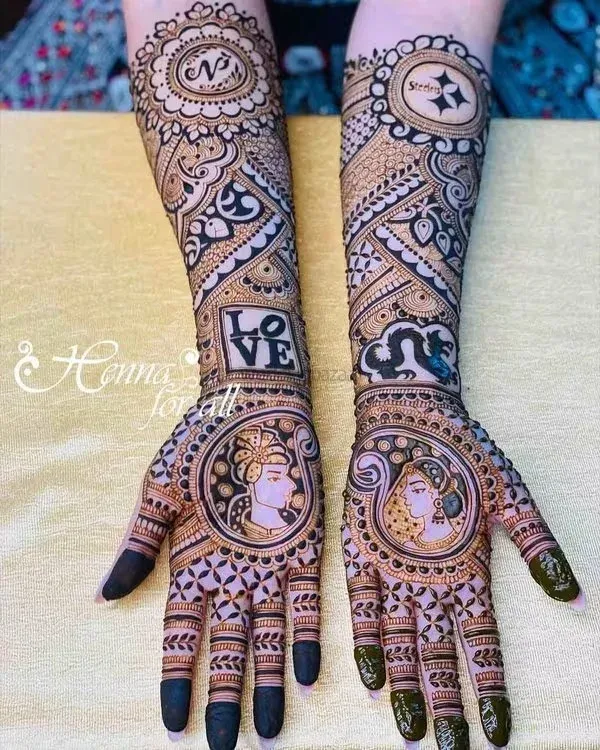 Modern Full Hand Mehndi Design idea