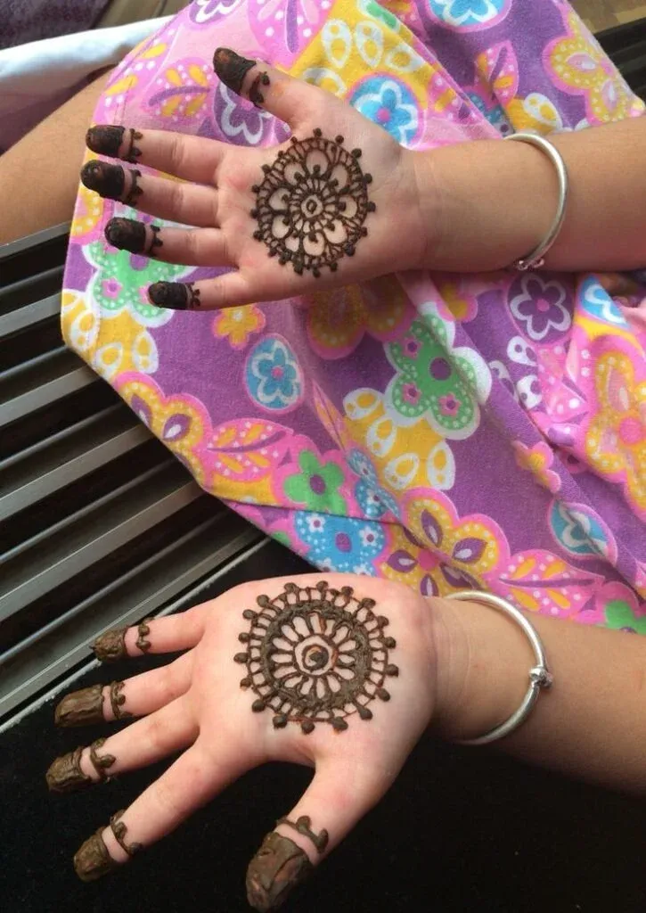 Simple Mehndi Designs for Kids idea