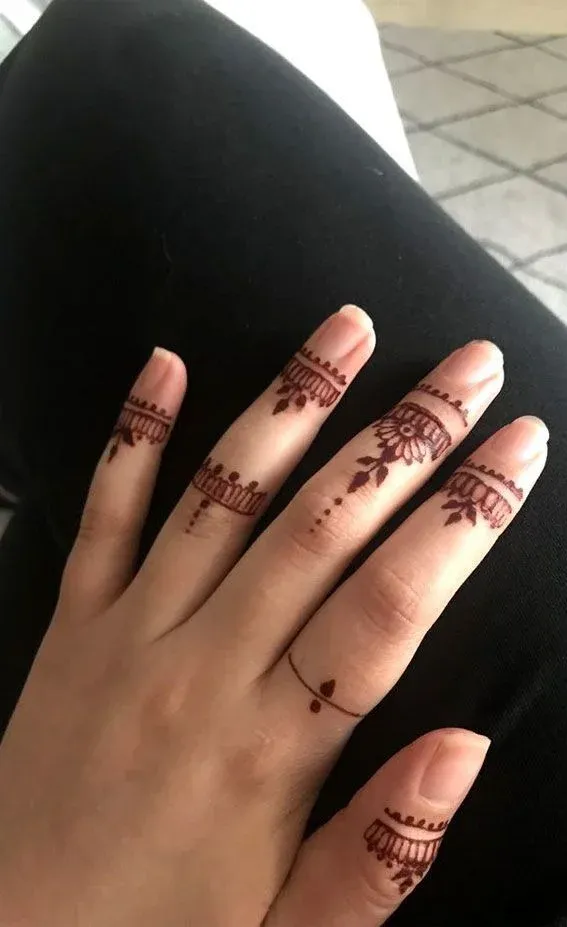 Finger Mehndi Design idea