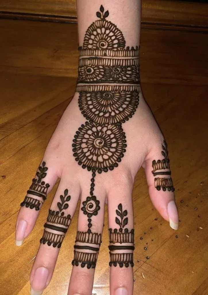 Simple Mehndi Designs for Kids idea