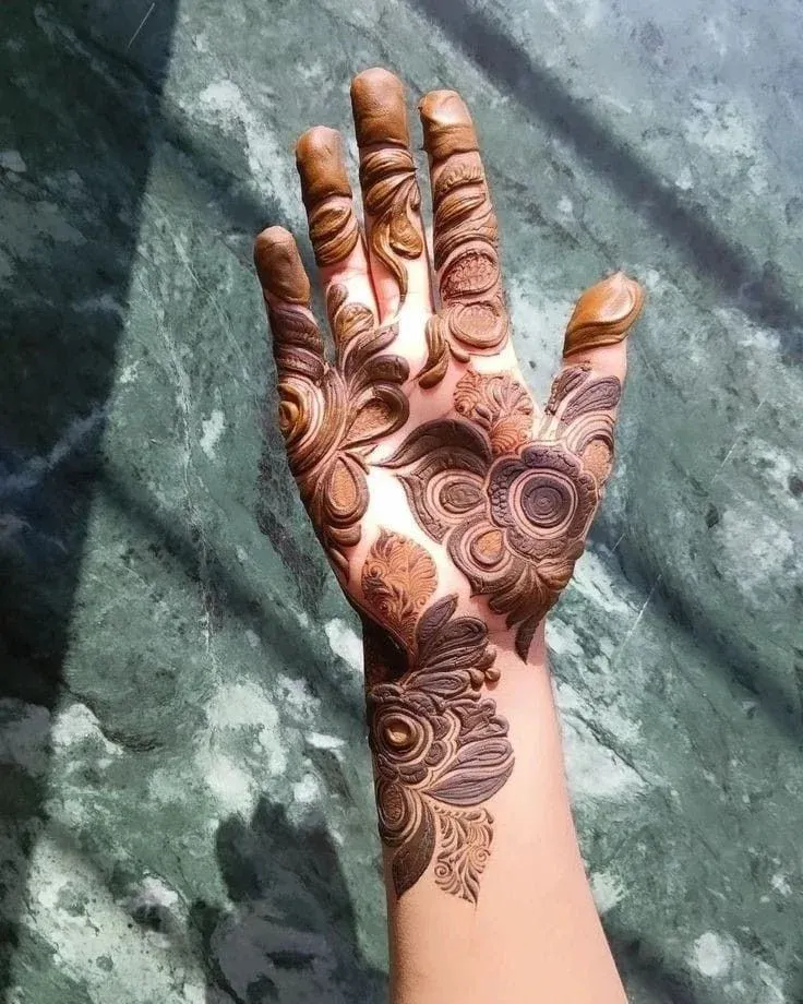 Royal Front Hand Mehndi Design idea
