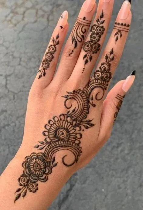 Finger Mehndi Design idea