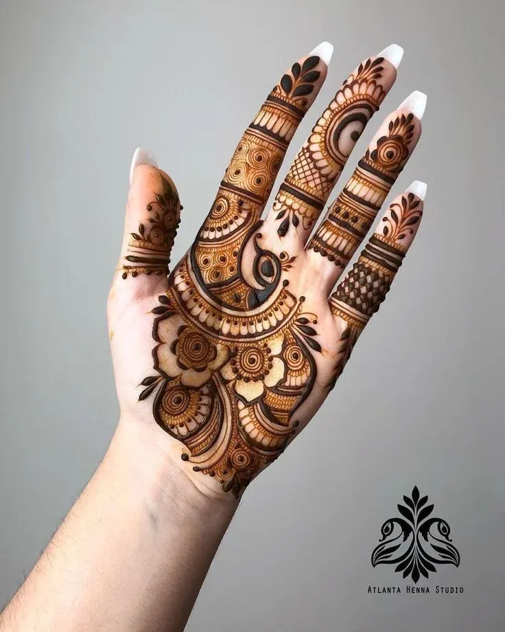 Royal Front Hand Mehndi Design idea