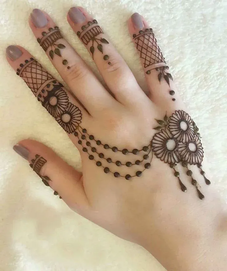 Simple Mehndi Designs for Kids idea