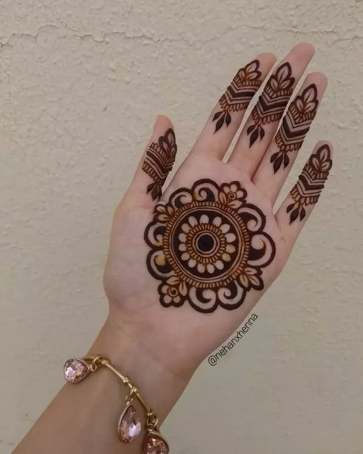 Royal Front Hand Mehndi Design idea