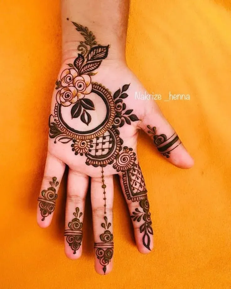 Simple Mehndi Designs for Kids idea