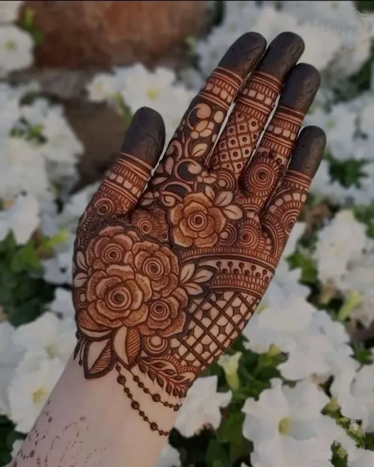 Royal Front Hand Mehndi Design idea